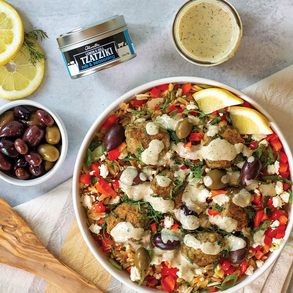 Greek Orzo Bowl - SEARED LIVING
