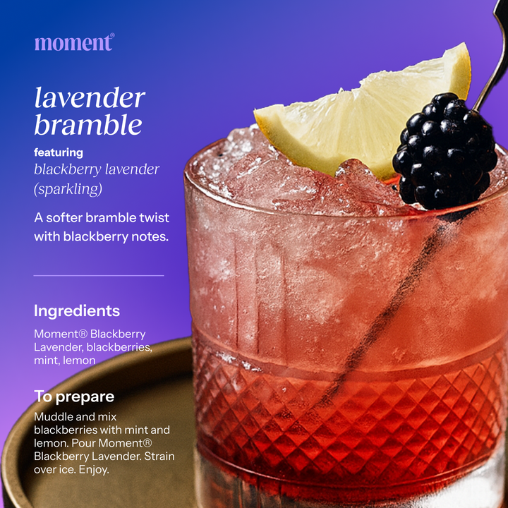 MOMENT Blackberry Lavender botanical soda