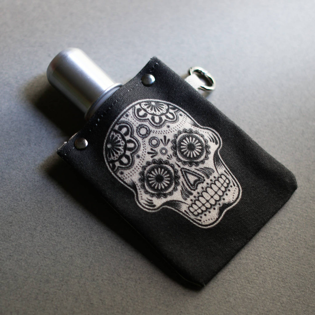 Sugar Skull (B&W) Flask (4oz)