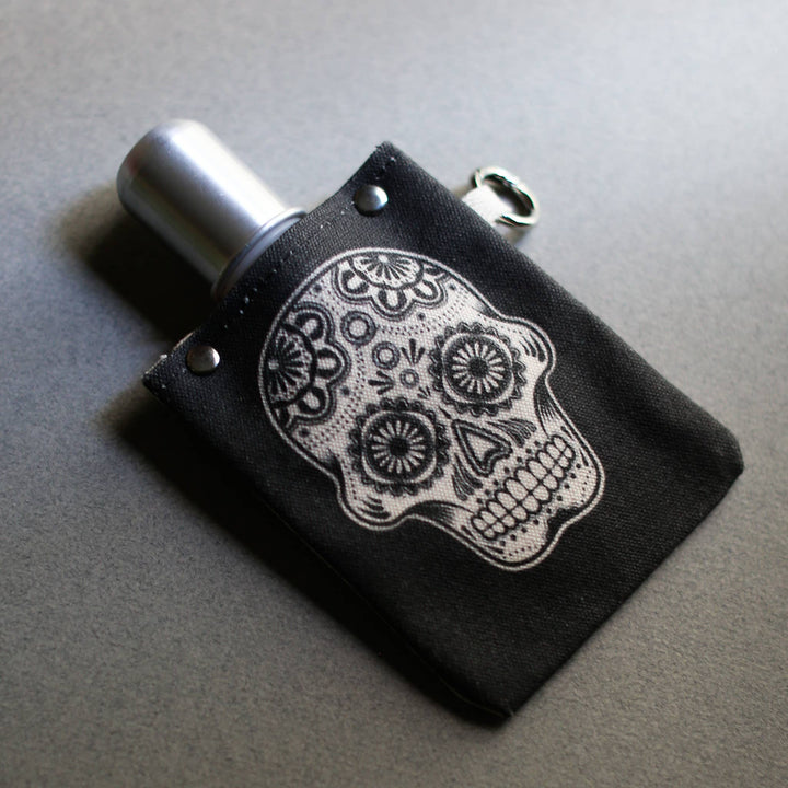 Sugar Skull (B&W) Flask (4oz)