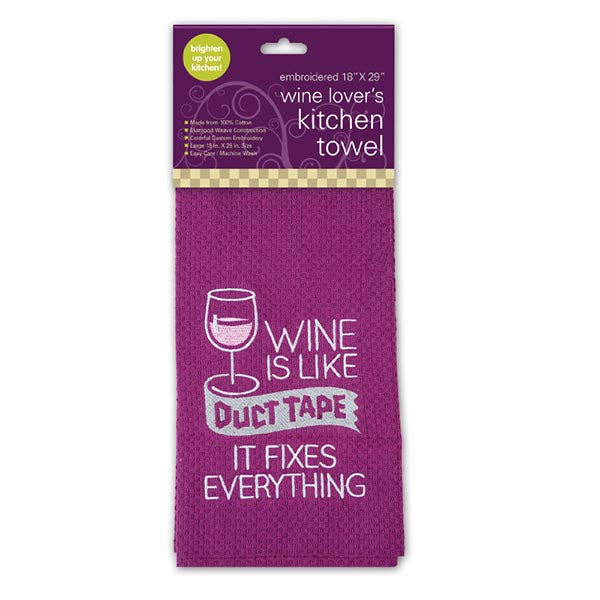 Duct Tape Embroidered Kitchen Towel