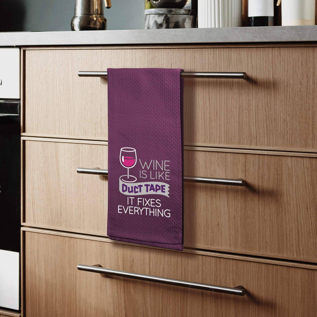 Duct Tape Embroidered Kitchen Towel