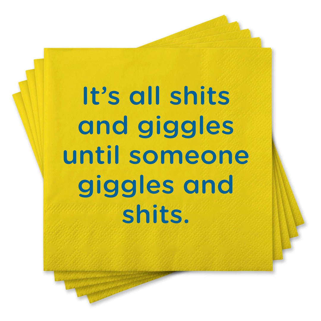 Funny Cocktail Napkins - Shits and Giggles