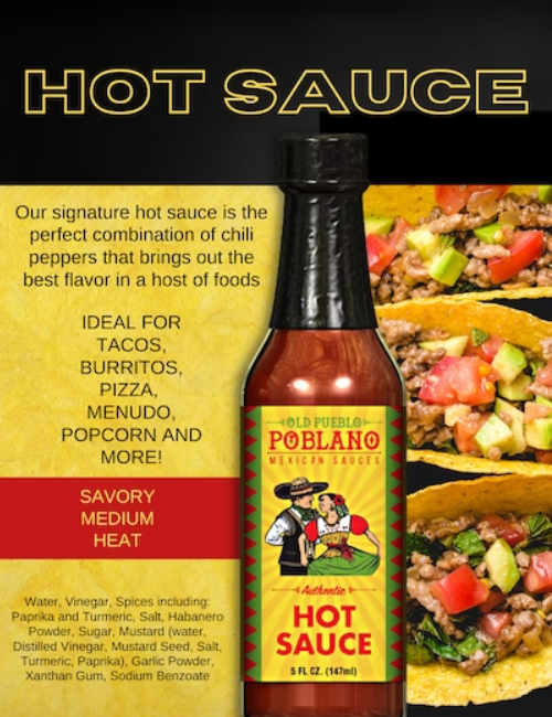 Old Pueblo Poblano Authentic Mexican Hot Sauce