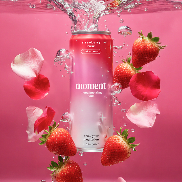 MOMENT Strawberry Rose botanical soda