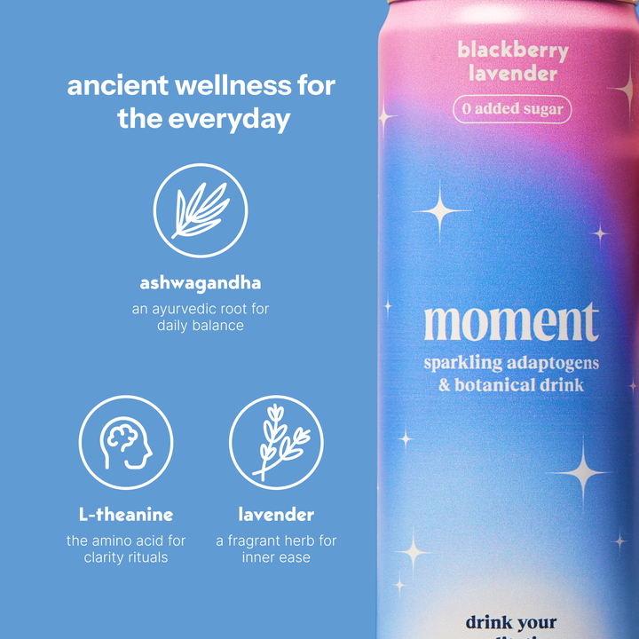 MOMENT Blackberry Lavender botanical soda