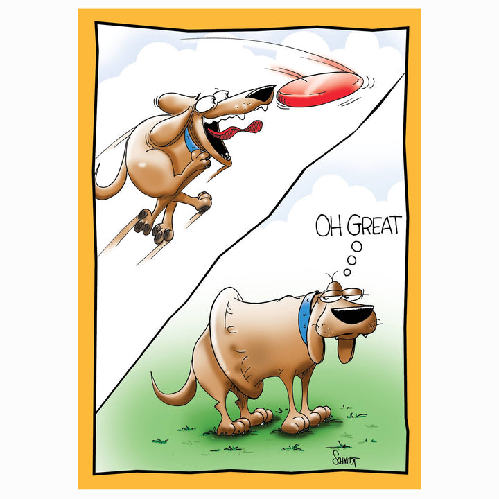 Frisbee Dog | Funny Encouragement Card
