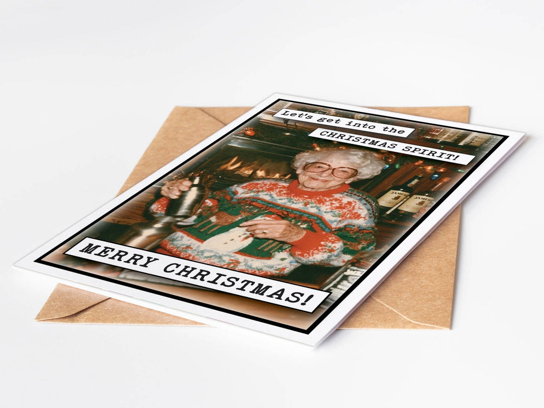 Holiday Cards, Christmas Cards Funny 2026 - "Grandma Drinks"
