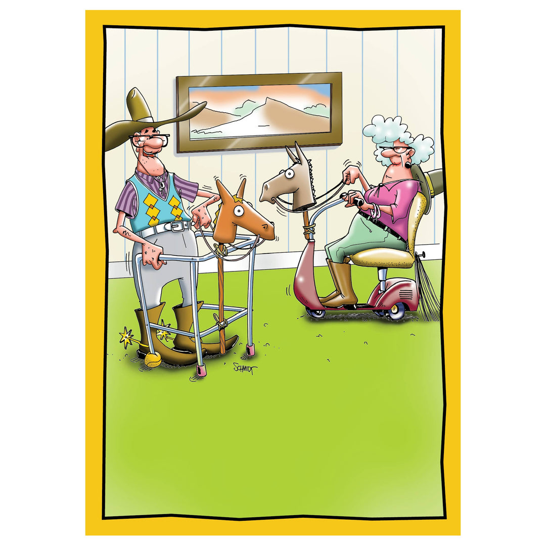 Horsey Walker Birthday Card