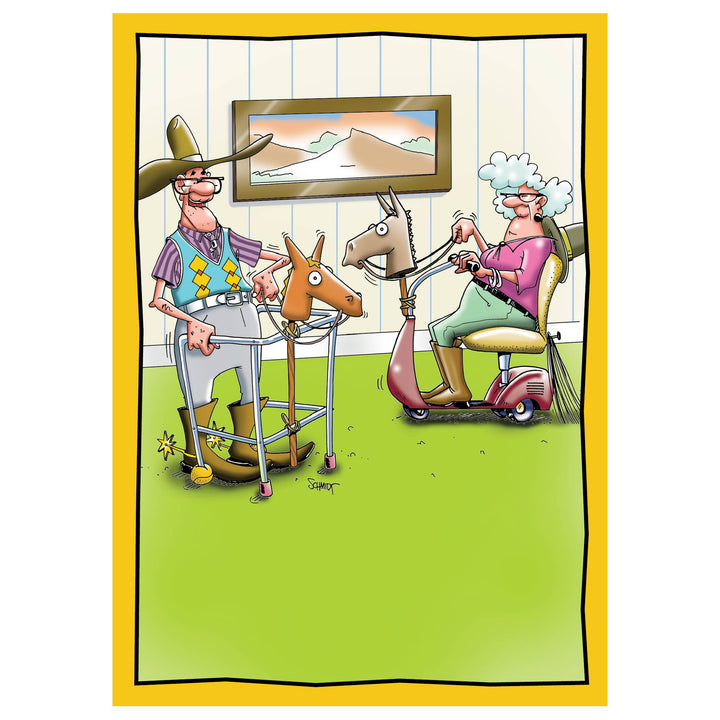 Horsey Walker Birthday Card