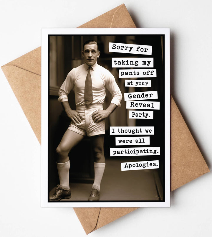 Funny  Baby Shower Cards, Gender Neutral Reveal