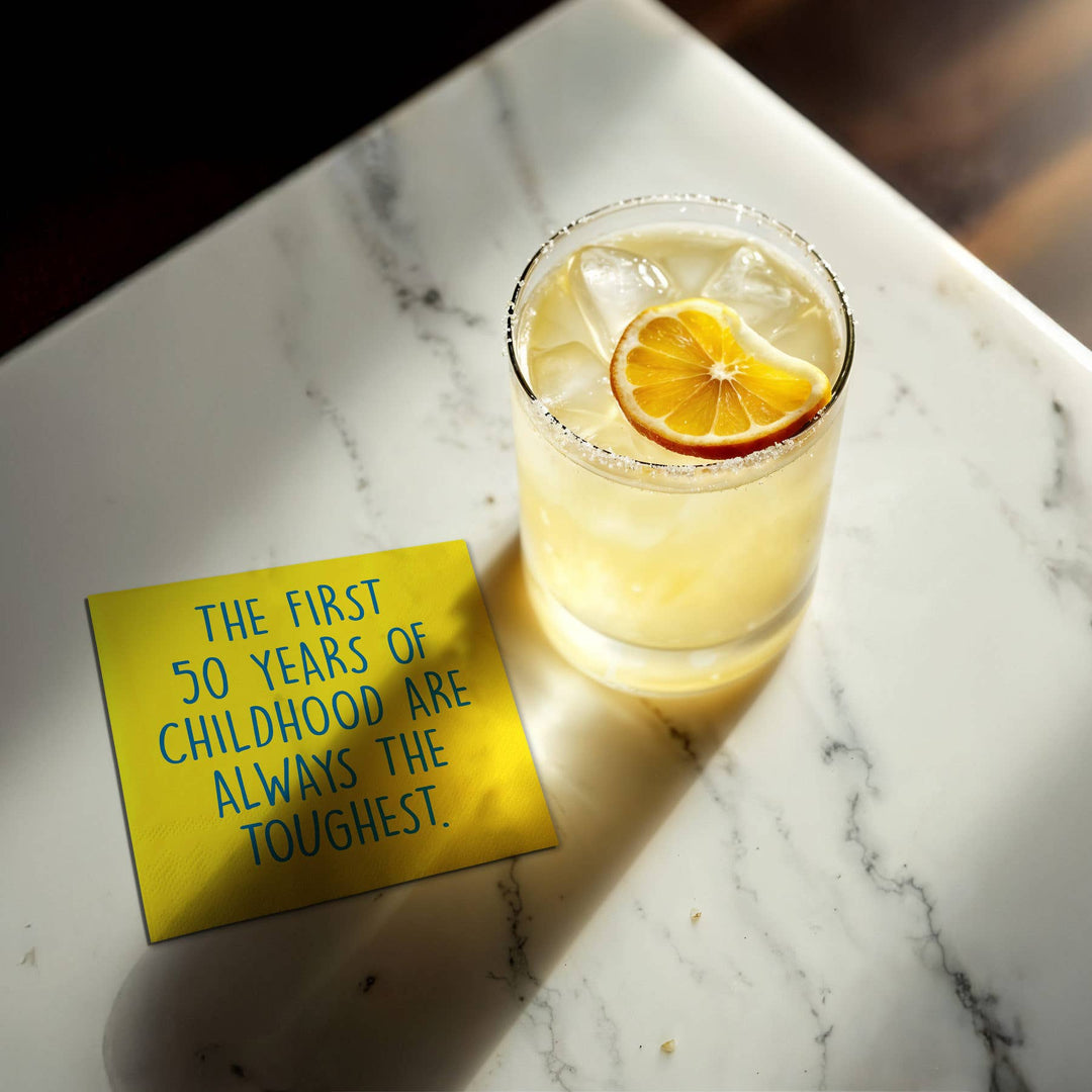 Funny Cocktail Napkins - The first 50 years