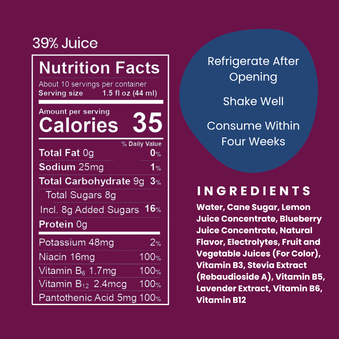 Blueberry Lavender Lemon Drop Cocktail & Mocktail Mix