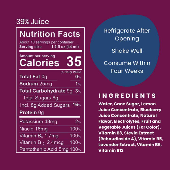 Blueberry Lavender Lemon Drop Cocktail & Mocktail Mix