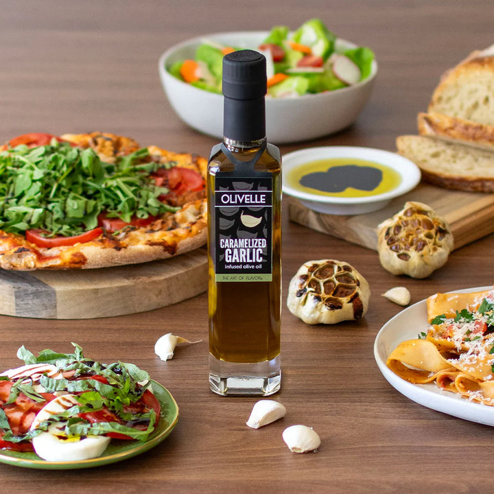 Perfect Pairing: Caramelized Garlic Infused Olive Oil & Smoked Barrel Aged Balsamic