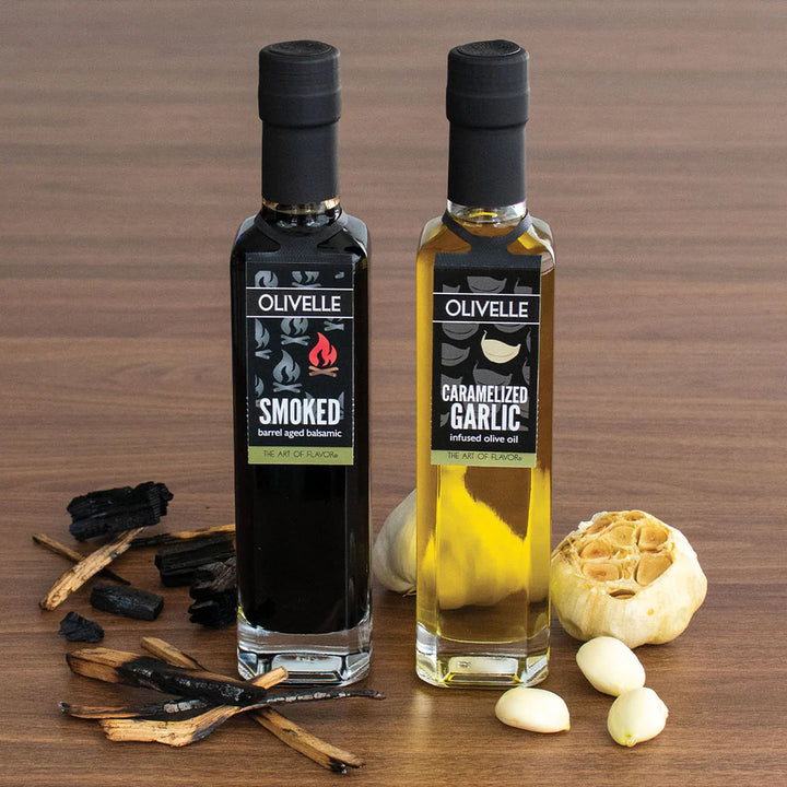 Perfect Pairing: Caramelized Garlic Infused Olive Oil & Smoked Barrel Aged Balsamic