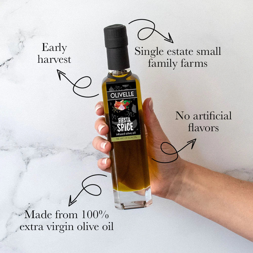 Perfect Pairing: Fiesta Spice Infused Olive Oil & Jalapeño Lime White Barrel Aged Balsamic