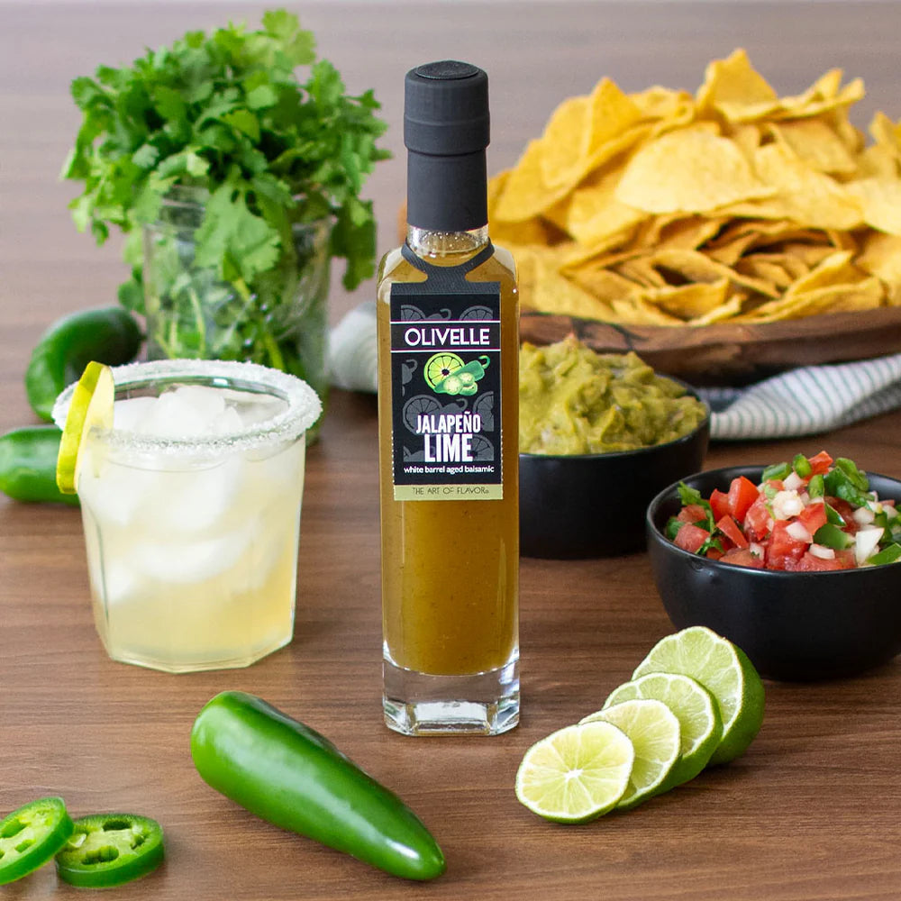 Perfect Pairing: Fiesta Spice Infused Olive Oil & Jalapeño Lime White Barrel Aged Balsamic
