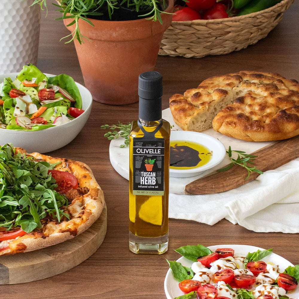 Perfect Pairing: Tuscan Herb Infused Olive Oil & Meyer Lemon White Barrel Aged Balsamic
