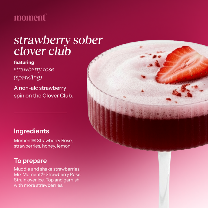 MOMENT Strawberry Rose botanical soda