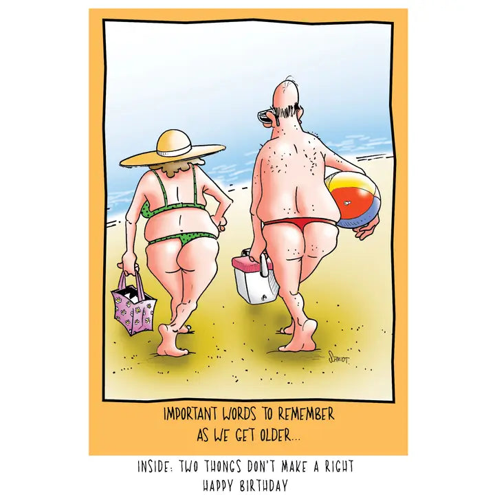 Two Thongs Don't Make a Right | Birthday Card