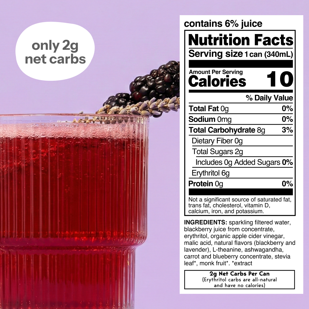 MOMENT Blackberry Lavender botanical soda