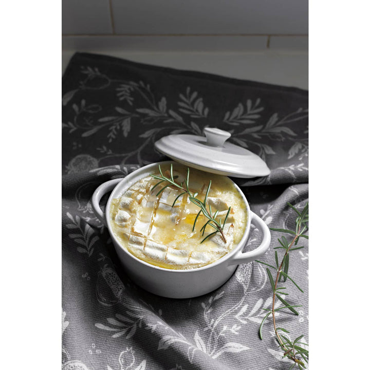 White Brie Baker Stoneware with Lid