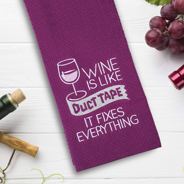 Duct Tape Embroidered Kitchen Towel