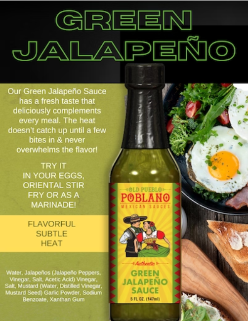 Old Pueblo Poblano Green Jalapeno Sauce