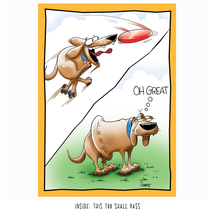 Frisbee Dog | Funny Encouragement Card
