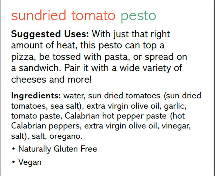 Sundried Tomato Pesto