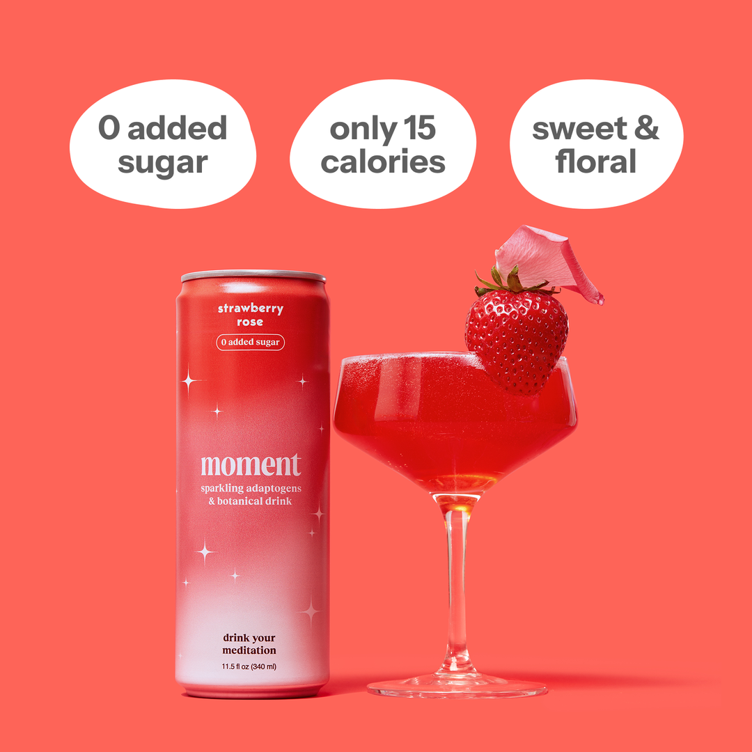 MOMENT Strawberry Rose botanical soda