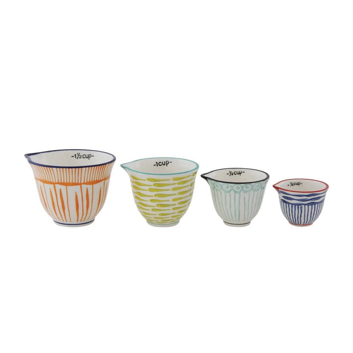 Hand Stamped Measuring Cups with Stripes - SEARED LIVING