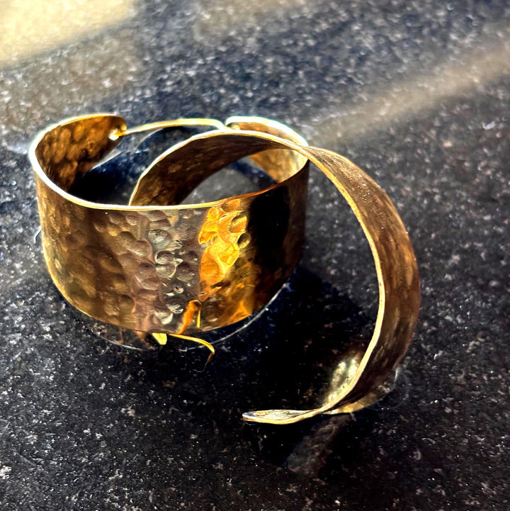 Are Hammered Brass Basket Hoop Earrings Lightweight? Handmade Gold Boho Statement Hoops with Everbrite Finish
