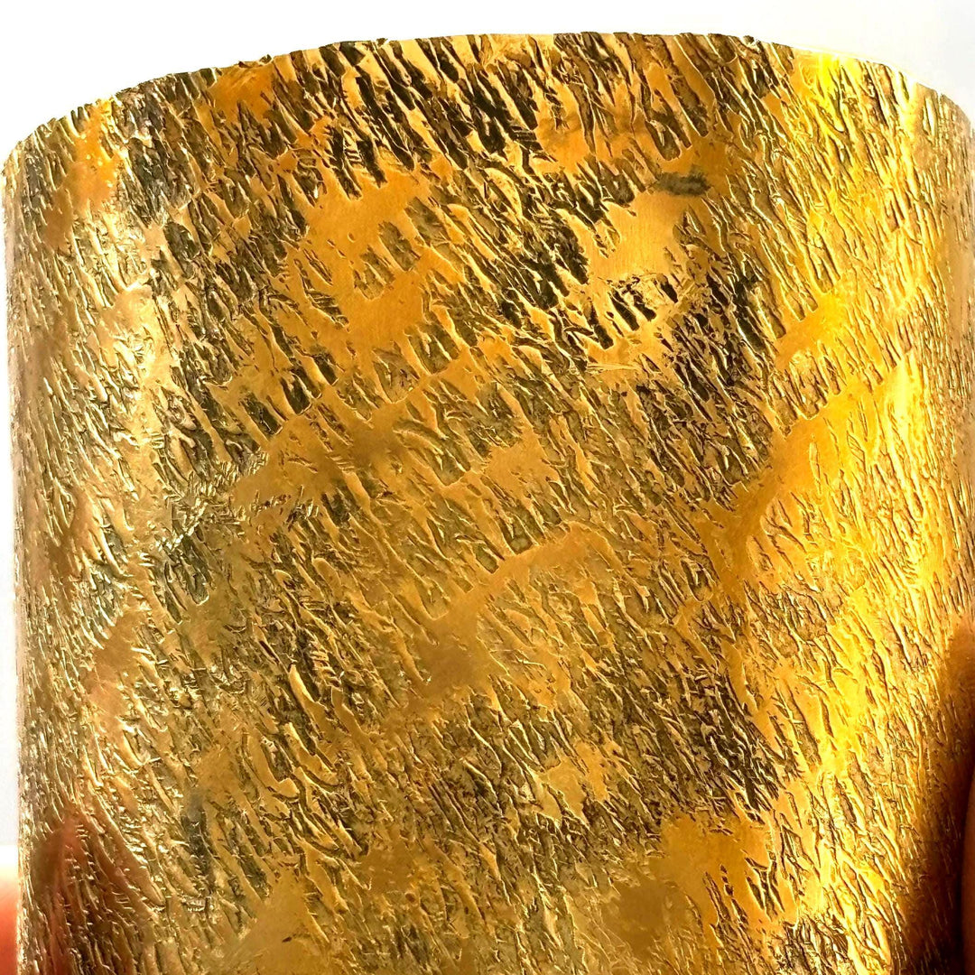 Looking for a Wide Gold Cuff Bracelet? Textured Brass Statement Cuff – Handmade Bohemian Artisan Adjustable Wristband