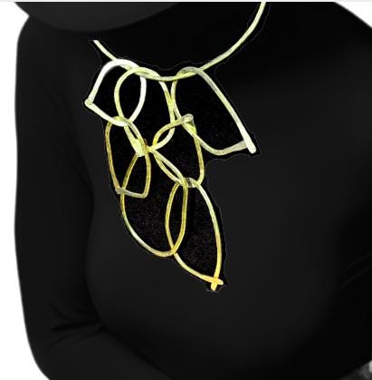 Hammered Brass Statement Choker Necklace – Modular Sculptural Collar – Hand Forged 8 Gauge Brass – Bold Artisan Jewelry – Bejeweled by Ree