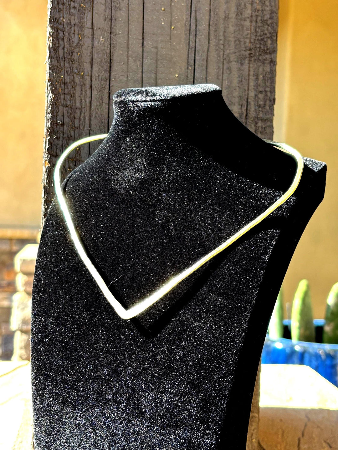 Minimalist Brass Choker Necklace Design Statement Piece Bohemian Style Hammered Texture Handmade Jewelry Allergy Friendly Tarnish Resistant