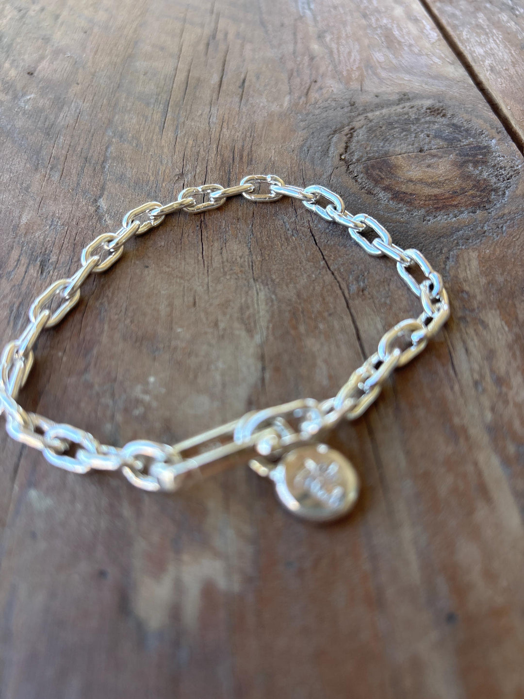 Hand Forged Brass Link Bracelet for Men – Solid Chain Bracelet, 30 Link Artisan Bracelet, Minimalist Men’s Jewelry, Tarnish Resistant