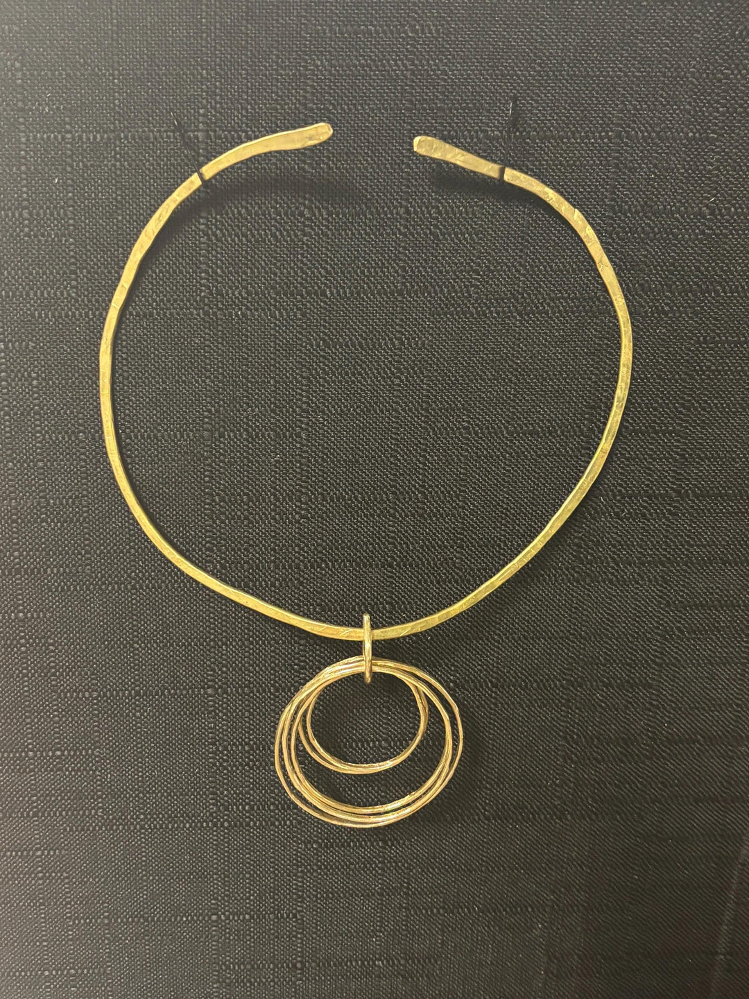 Hammered Brass Hoop Earrings, Multi Circle Dangle Earrings, Lightweight Statement Earrings, Artisan Handmade Jewelry, Boho Luxe Earrings