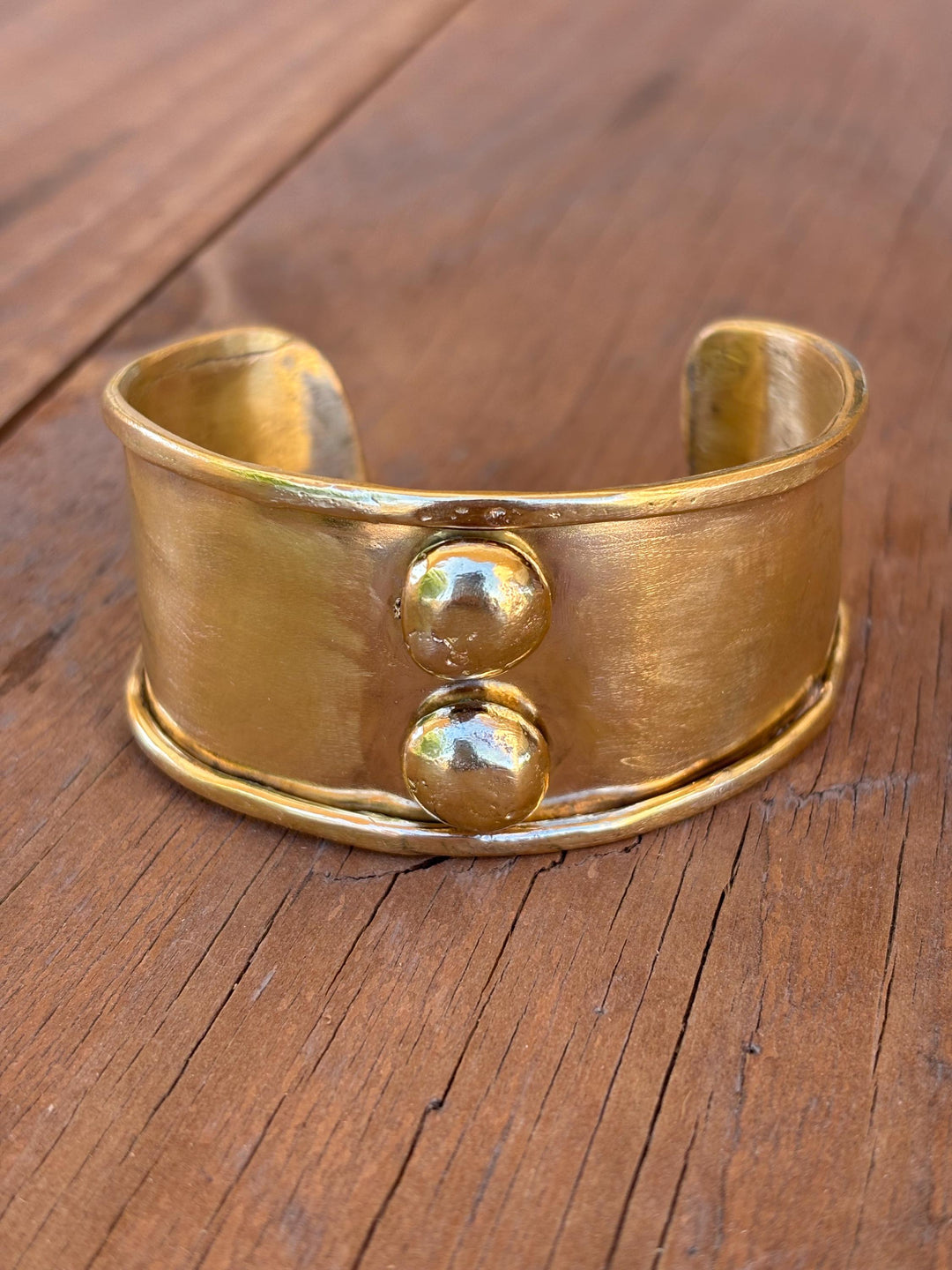 Hand Forged Brass Cuff Bracelet | Wide Artisan Statement Cuff | Bold Minimalist Boho Jewelry | Adjustable Handmade Brass Bracelet for Women