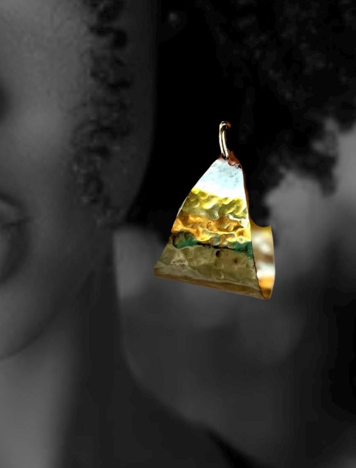 Are Hammered Brass Basket Hoop Earrings Lightweight? Handmade Gold Boho Statement Hoops with Everbrite Finish