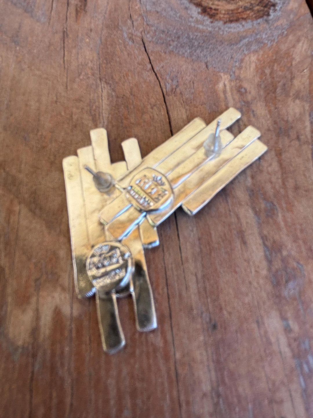 Sterling Silver Statement Earrings, Hand Forged Modern Earrings, Architectural Jewelry, Artisan Silver Earrings, Bold Contemporary