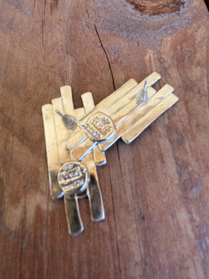 Sterling Silver Statement Earrings, Hand Forged Modern Earrings, Architectural Jewelry, Artisan Silver Earrings, Bold Contemporary