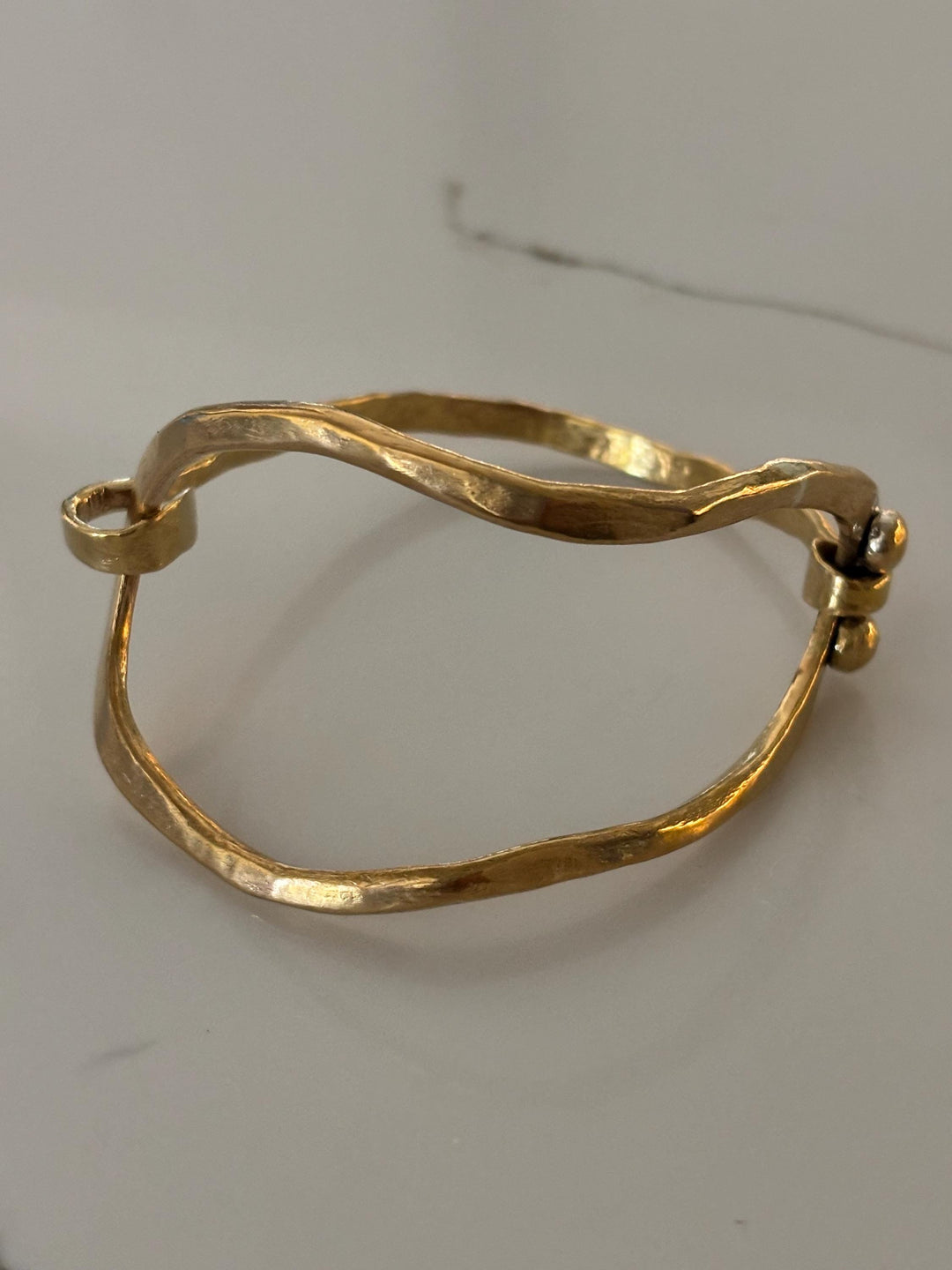 Hand Forged Brass Cuff Adjustable Hammered Brass Bangle Artisan Statement Bracelet for Women Modern Boho Jewelry Handmade Gift