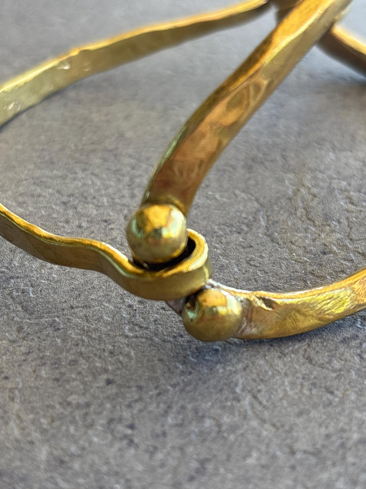 Hand Forged Brass Cuff Adjustable Hammered Brass Bangle Artisan Statement Bracelet for Women Modern Boho Jewelry Handmade Gift