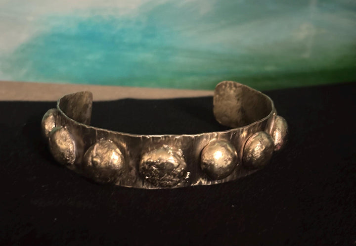 Hand Forged Brass Cuff Bracelet | Unisex Statement Cuff | Heavy Artisan Bracelet | Sculptural Handmade Jewelry | One-of-a-Kind Gift