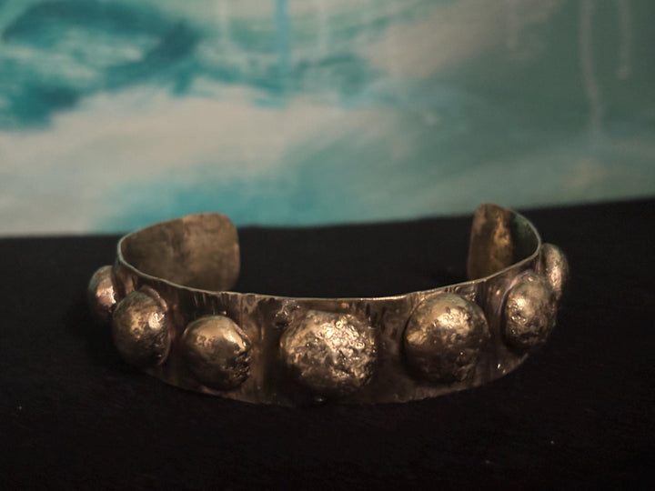 Hand Forged Brass Cuff Bracelet | Unisex Statement Cuff | Heavy Artisan Bracelet | Sculptural Handmade Jewelry | One-of-a-Kind Gift