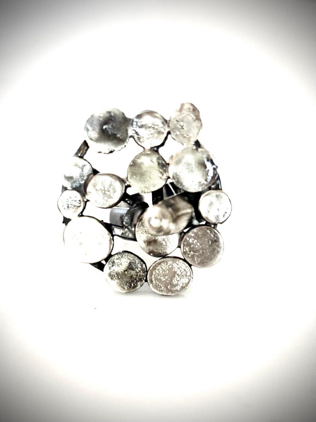 Sterling Silver Statement Earrings, Long Sculptural Stud Earrings, Organic Silver Earrings, Hand Forged Artisan Jewelry