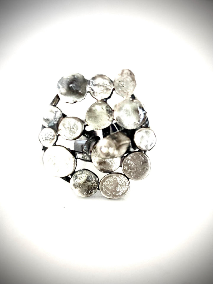 Sterling Silver Statement Earrings, Long Sculptural Stud Earrings, Organic Silver Earrings, Hand Forged Artisan Jewelry