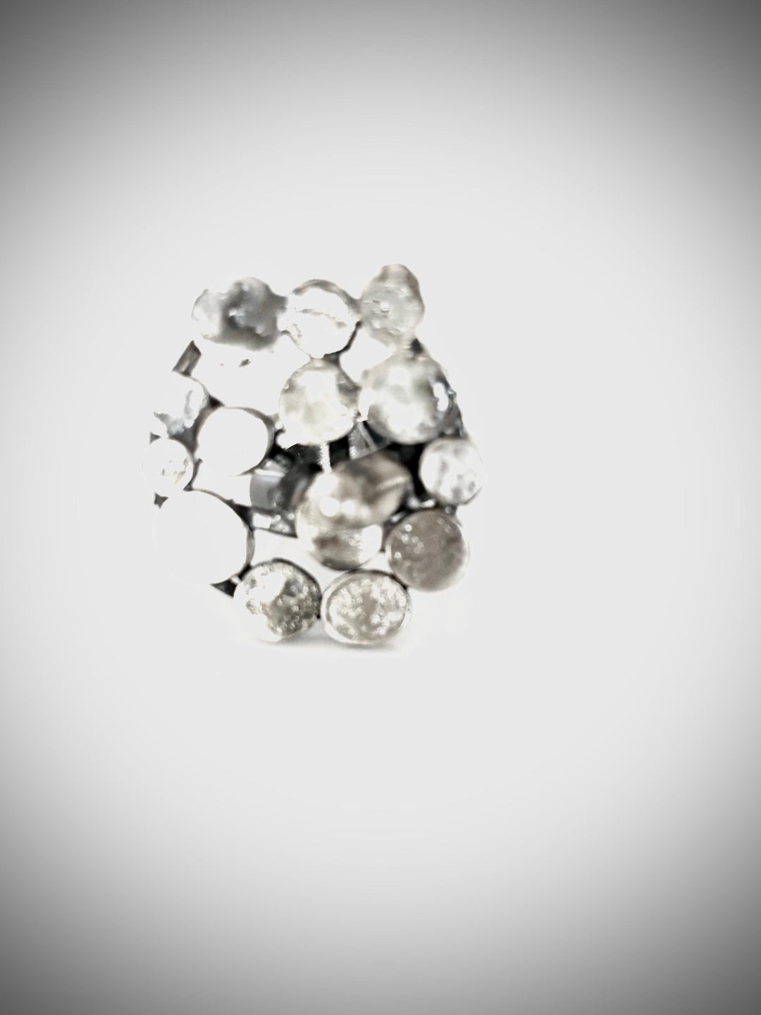 Sterling Silver Statement Earrings, Long Sculptural Stud Earrings, Organic Silver Earrings, Hand Forged Artisan Jewelry